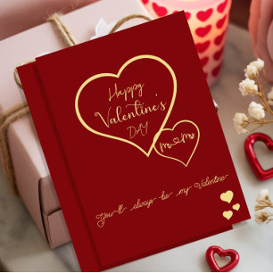 Du wirst immer mein Valentinstag Doppelherzen Flac Feiertagskarte