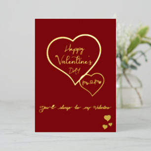 Du wirst immer mein Valentinstag Doppelherzen sein Folien Feiertagskarte