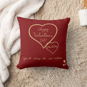 Du wirst immer mein Valentinstag Doppelherzen sein Kissen