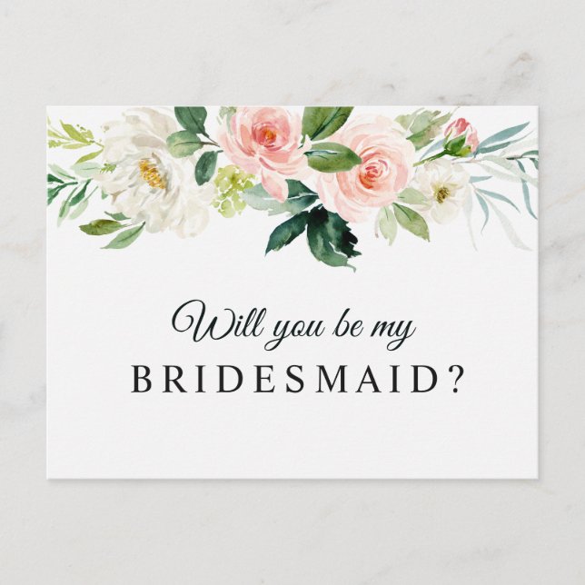 Du wirst meine Bridesmaid-Karte sein Einladungspostkarte (Vorderseite)