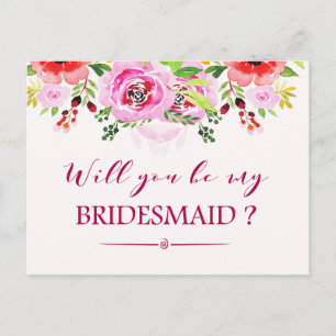 Du wirst meine Bridesmaid-Karte sein Einladungspostkarte