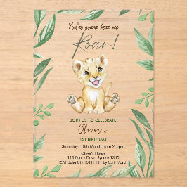 Du wirst mich am 1. Geburtstag rauschen hören Acryleinladungen