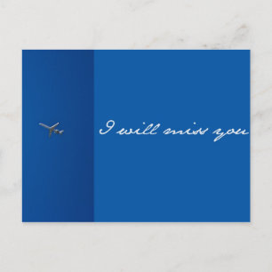 Du wirst mir fehlen! postkarte