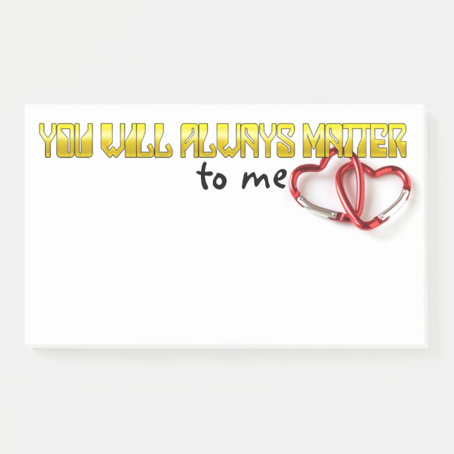 Du wirst mir immer wichtig sein post-it klebezettel (Vorderseite)