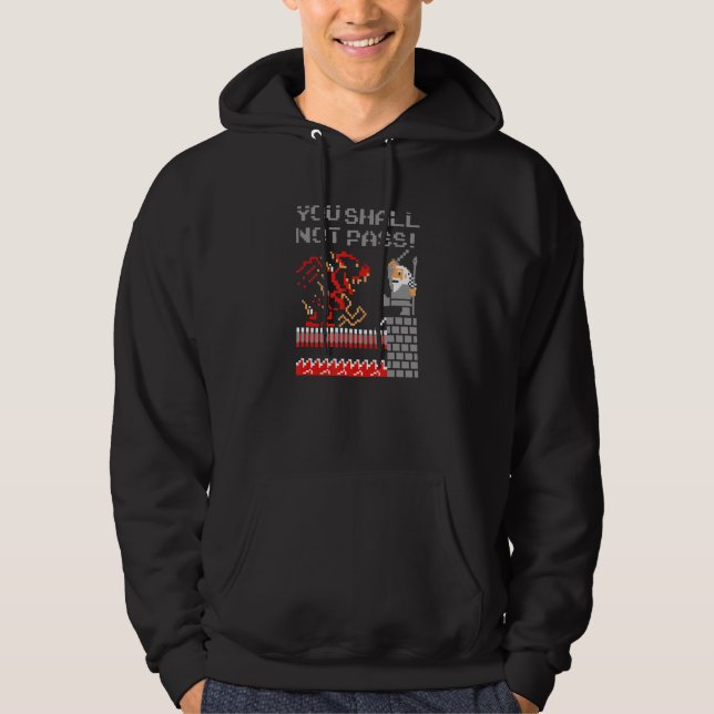 Du wirst nicht bestehen! Funny Novelty Men Women Hoodie (Vorderseite)