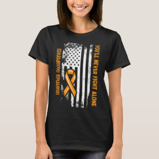 Du wirst nie allein gegen Blutkrebs Leukämie kämpf T-Shirt