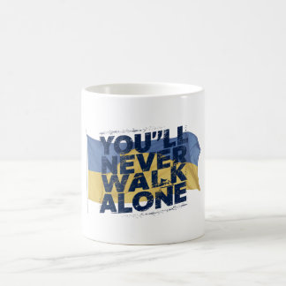 Du wirst nie allein laufen kaffeetasse