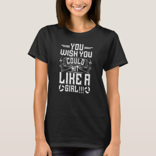 Du wünschst, du würdest wie ein Mädchen-Volleyball T-Shirt