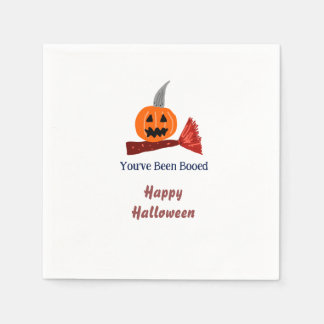 Du wurdest ausgebuht Frohes Halloween Kürbisesen B Serviette