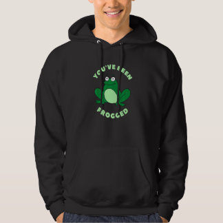 Du wurdest gefroschtet süßer Frosch-Meme Hoodie