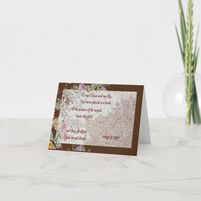 "Du wurdest in einem Grab platziert" leere Grußkar Karte (Vorderseite)