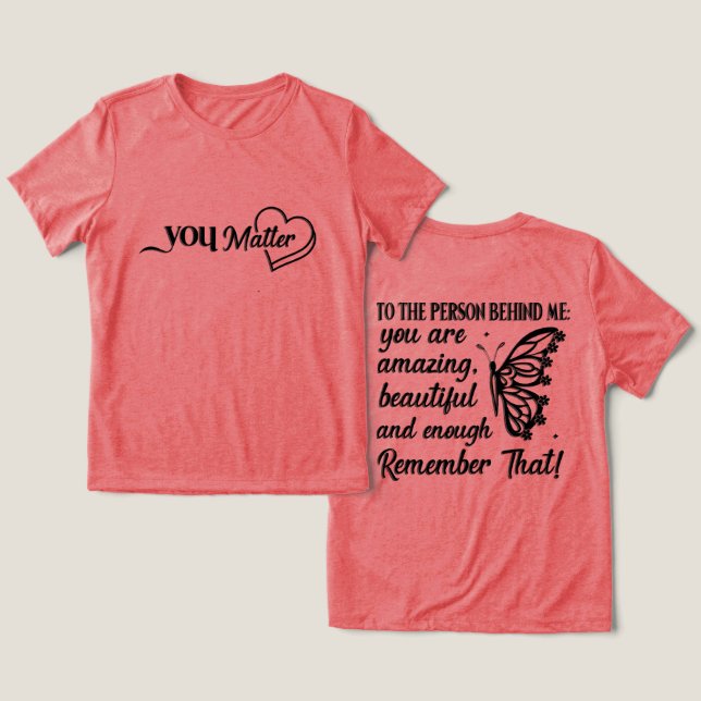 Du zählst Tri-Blend-Shirt Tri-Blend Shirt (Design Vorderseite & Rückseite)