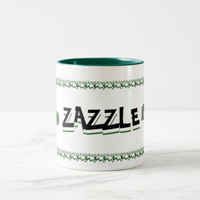 Du zazzle mir grün und schwarz Tasse (Mittel)