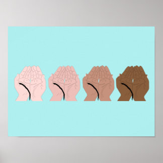 Dua Hands with Tasbih - Islamische Gebet-Hände Poster