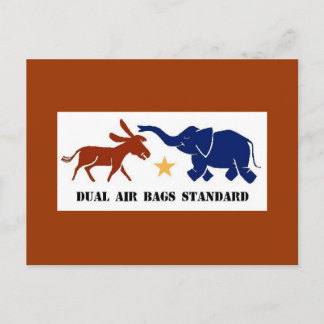 DUAL AIR BAGS STANDARD POSTCARD DEMOKRAT POSTKARTE