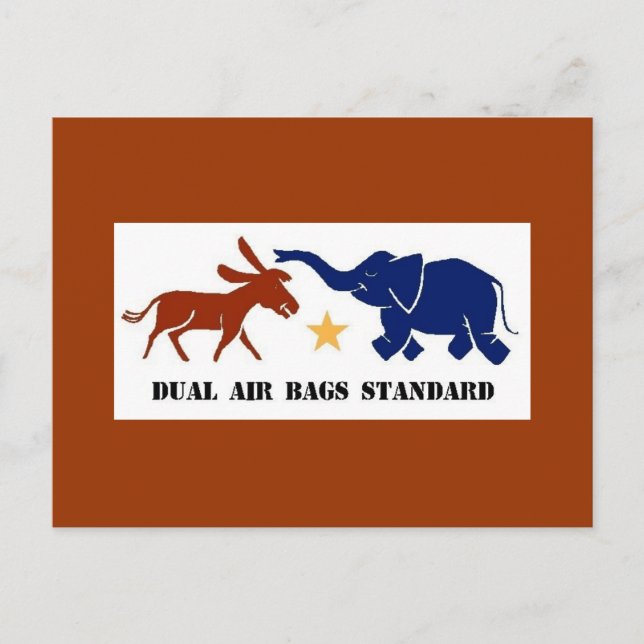 DUAL AIR BAGS STANDARD POSTCARD DEMOKRAT POSTKARTE (Vorderseite)