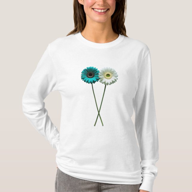 Dual Bloom Silent Balance Paired Petals Two in Sti T-Shirt (Vorderseite)