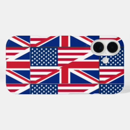 Dual Citizen American & British Flag iPhone 16 Hülle