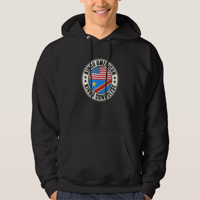 Dual Citizenship American Congolese Congo Usa Flag Hoodie (Vorderseite)