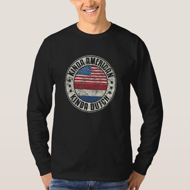Dual Citizenship American Dutch Netherlands Usa Fl T-Shirt (Vorderseite)
