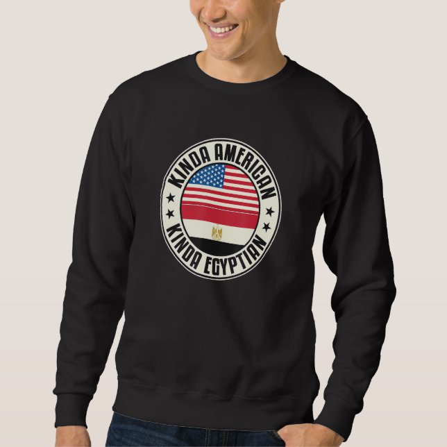 Dual Citizenship American Egyptian Egypt Usa Flag Sweatshirt (Vorderseite)