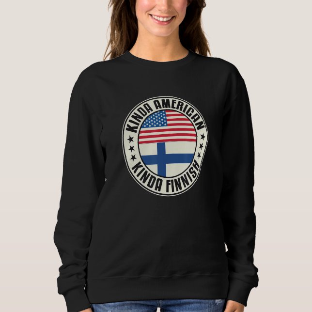 Dual Citizenship American Finnish Finland Usa Flag Sweatshirt (Vorderseite)