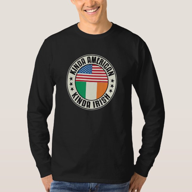 Dual Citizenship American Irish Ireland Usa Flag T-Shirt (Vorderseite)