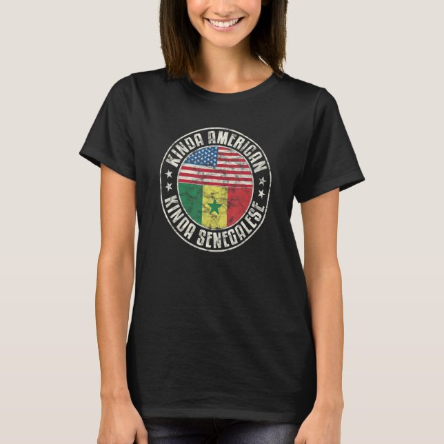 Dual Citizenship American Senegalese Senegal Usa F T-Shirt (Vorderseite)