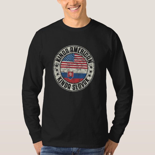 Dual Citizenship American Slovak Slovakia Usa Flag T-Shirt (Vorderseite)