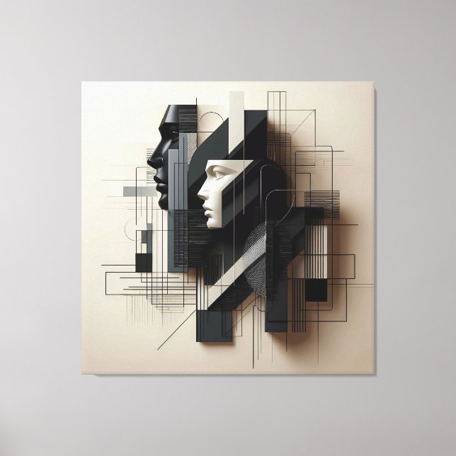 Dual Geometric Profile Leinwanddruck (Vorderseite)