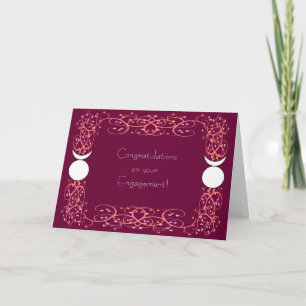 Dual Horned God Gay Wiccan Engagement Congrats Karte