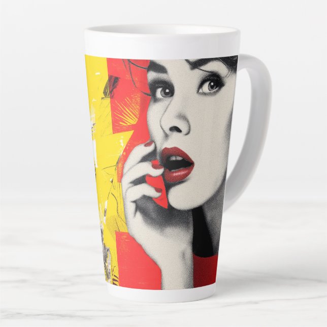 Dual pop art portrait  milchtasse (Rechte Ecke)