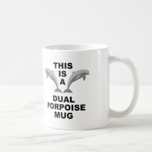 Dual Porpoise Lustiger Becher oder Reisebecher Tasse
