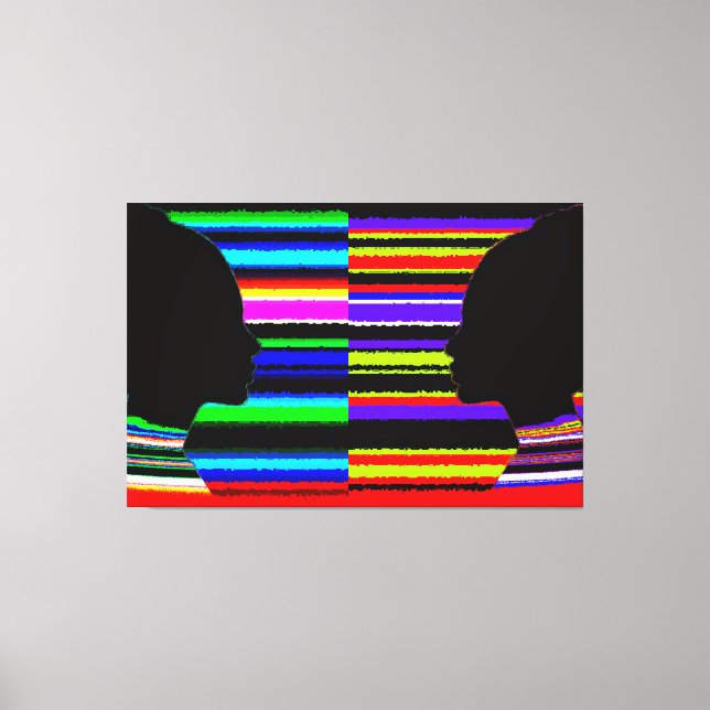 Dual Spectrum Silhouette Canvas Leinwanddruck (Vorderseite)