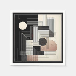 Dual‑Tone Geometry Serviette