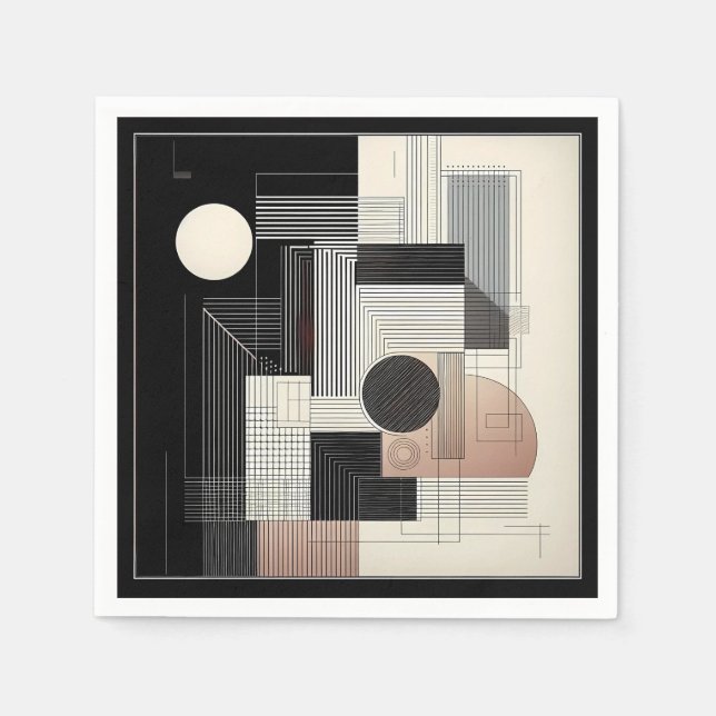 Dual‑Tone Geometry Serviette (Vorderseite)