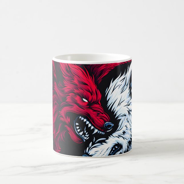 Dual Wild Lunar Wolf Kaffeetasse (Mittel)