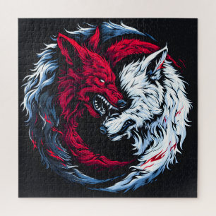 Dual Wild Lunar Wolf Puzzle