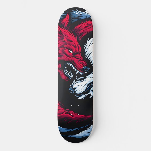 Dual Wild Lunar Wolf Skateboard (Vorderseite)