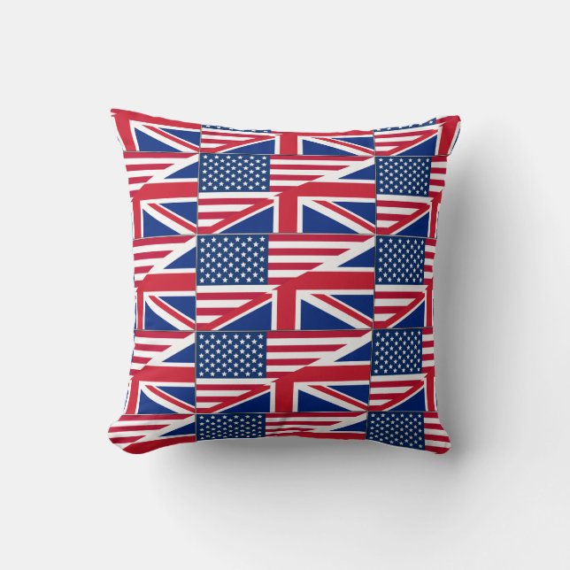 Dualbürger American Britisch Flag Kissen (Vorderseite)