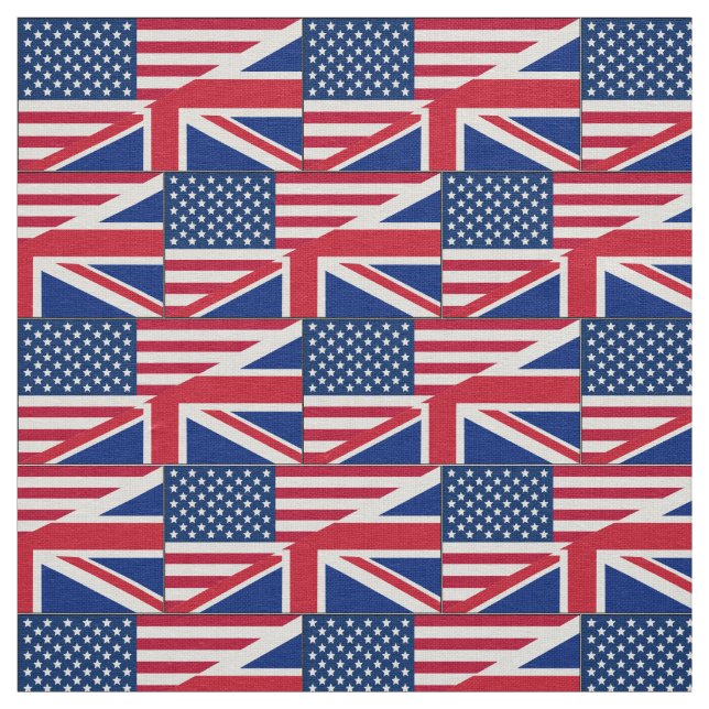Dualbürger American Britische Flaggen-Fabric Stoff (Muster)