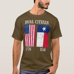 Duale Bürger der USA und Teas-Staatsstolz T-Shirt
