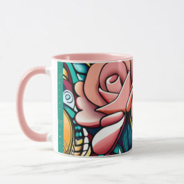 Duale Rose: Eine spektakuläre Blumenübereinkunft Tasse