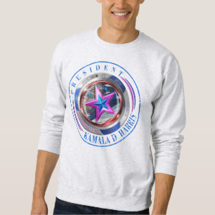 Duale Seite Harris-Walz Wing/Briefmarke Medallion Sweatshirt