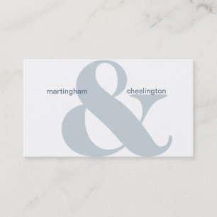 Dualer Firmenname Blue Ampersand Visitenkarte