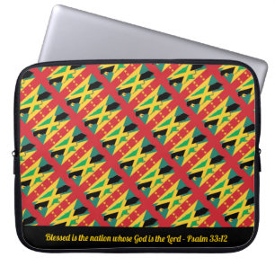 Duales Erbe JAMAICA GRENADA Christliche Schrift Laptopschutzhülle