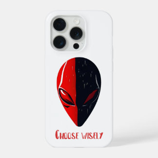 Dualitätsmaske – Rotes und schwarzes minimalistisc iPhone 15 Pro Hülle