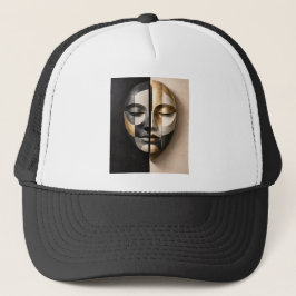 Duality Maske – Moderne geometrische abstrakte Ges Truckerkappe