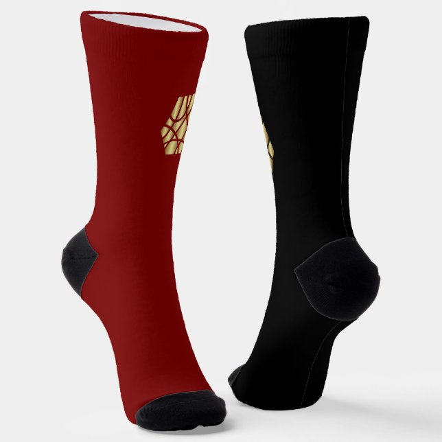 Duality Socks – Red & Black Socken (Gewinkelt)