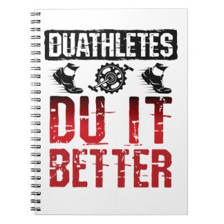 Duathlon Funny Duathleten Du It Better Notizblock